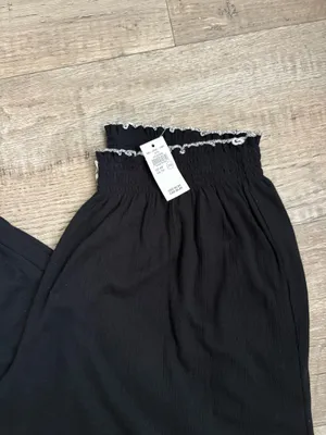 NWT Aerie Pointelle Balloon Pajama Pant in Black Sz XS thumbnail 5