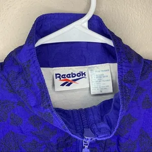 Reebok vintage full zip athletic wind breaker unisex size small thumbnail 5