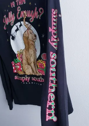 Simply Southern Christmas Dog Long Sleeve TShirt thumbnail 5