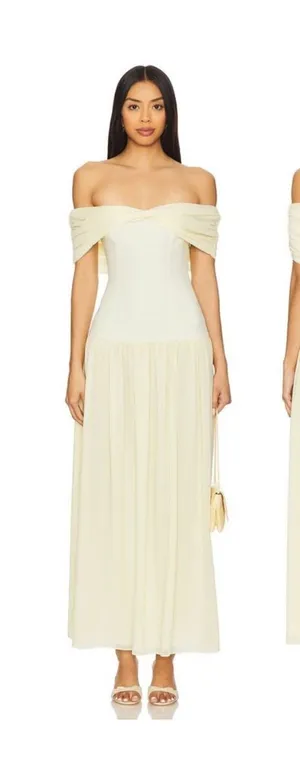 Lovers and Friends Blake Maxi Dress in Butter Yellow thumbnail 1