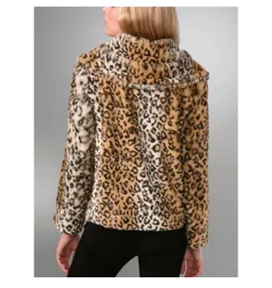 Alice + Olivia | Revolve Shawl Collar Faux Fur Leopard Print Jacket thumbnail 2