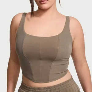 Victorias Secret Knit Corset Tank Top thumbnail 1