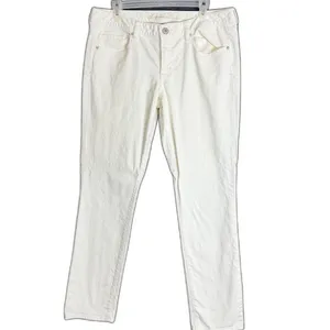 American Eagle Womens Size 14 White Jeans Stretch Straight Leg Denim Casual thumbnail 2