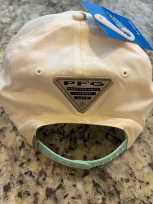 Columbia Cream and Aqua Fish Scale Patch Snapback Hat thumbnail 4