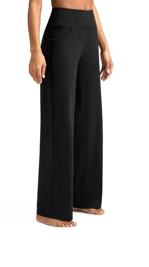 ESOFT Wide Leg Pants High-Waisted Yoga Work Dress Pants Pockets XL NWOT thumbnail 1