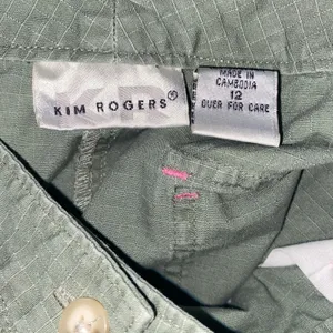 Kim Rogers Olive Green Flat Front Chino Hiking Shorts Women's Size 12 thumbnail 6
