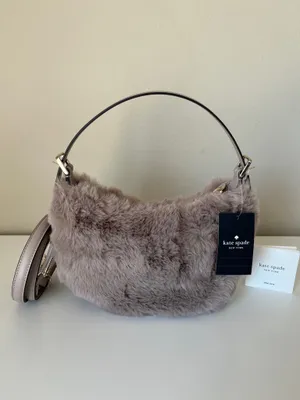 Kate Spade Nova Faux Fur Small Crescent Shoulder Bag thumbnail 2