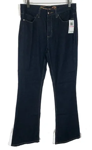 NWT Womens Size 10 10x32 1/2 Seven7 Slimming Boot Cut Indigo Blue Denim Jeans thumbnail 1