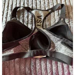 VSX Sport High Support Racerback Sports Bra Heather Gray/Black 32B A3-218 thumbnail 2