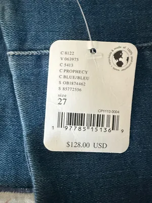 We The Free Denim Bella Moto Mid Rise Skinny Jeans Zip Ankle Size 27 NEW thumbnail 5