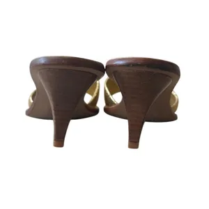 Tory Burch Aerin Metallic Gold Kitten Heel Slides 8.5‎ thumbnail 6