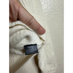 Jenni Kayne Cashmere Fisherman Sweater size XS Ivory Ribbed Crewneck thumbnail 7