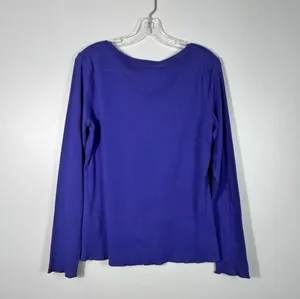 Harley-Davidson Y2K Henley Purple Eagle Graphic Fitted Long Sleeve Top Large L thumbnail 5