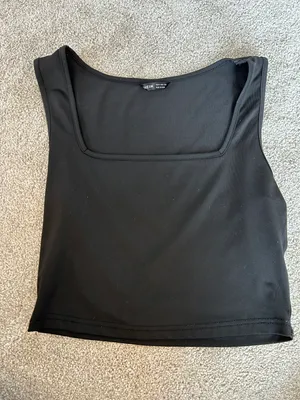 Square Neck Tank Top Black Size M thumbnail 1