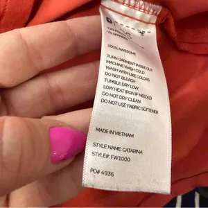 Figs FW1000 Catarina‎ One-Pocket Scrub Top Women's Coral Orange Small Medical thumbnail 5