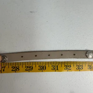 Vintage‎ S/M Skinny Leather Belt Boho Ornate Silver Concho Studded Western Tan thumbnail 9