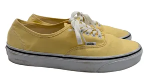 Vans Authentic Low Top Sneakers Women's 10 Yellow Skateboarding Retro Casual thumbnail 1
