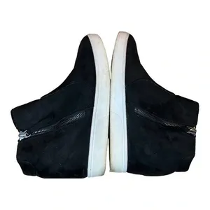 Serra Hidden Wedge Sneaker Women‎ Size 10 Black Faux Suede Zip Bootie Platform thumbnail 6