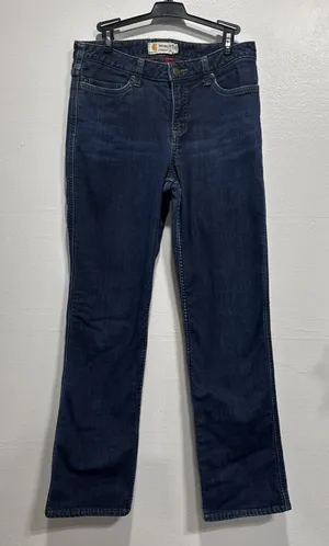 Carhartt Women’s Jeans Flannel Lined Straight Original Fit Size 10 Blue Denim thumbnail 1