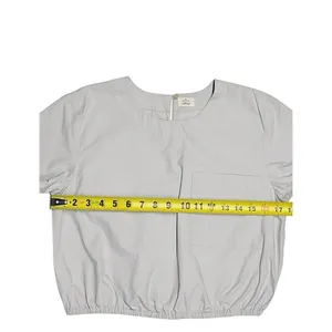 Aritzia Wilfred Cotton Lausanne Blouse in Lune (grey) in size Medium thumbnail 5