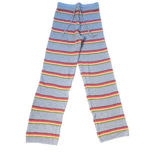 Free People Beach Mariner Knit Sweater Pants Matching Set XS Blue Striped Lounge thumbnail 10