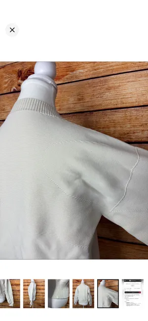 Lululemon All Around Crewneck Sweater White Opal Like New Size 8. Size tag missing- use measurements. Stretchy structured material. See pics for more info. Style W3ERJS 19.5-20.5” bust thumbnail 10