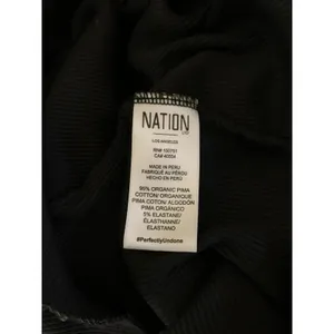 Nation LTD Medium Black Ribbed Ruffle Tie Front Long Sleeve Cardigan thumbnail 5
