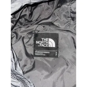 THE NORTH FACE Women's 550 Goose Down Hooded Zip Quilt Puffer Gray Coat Size S thumbnail 8