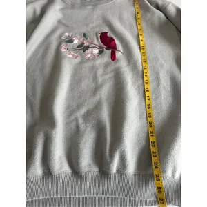 Cuffys‎ Outdoors Womens X Large Sweatshirt Cardinal Floral Embroidered Grandma thumbnail 6