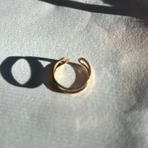 3/$20 Classic Gold Tone Double Stacked Thin Open Ring Size 6/7 Yellow thumbnail 3