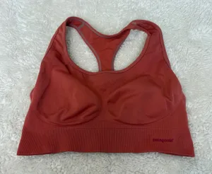 Patagonia Womens Racerback Sports Bra Workout Activewear Lightweight Orange M thumbnail 1