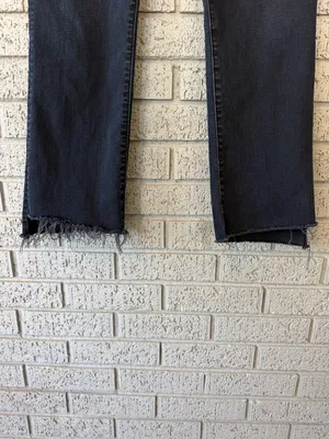 Mother The Insider Crop Step Fray Jeans Night In Venice Dark Wash Size 32 thumbnail 5