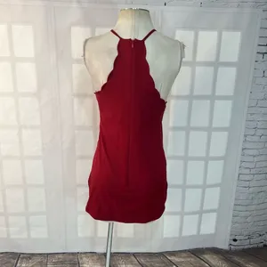 Lulu’s Endlessly Endearing Wine Red mini Dress size small thumbnail 8