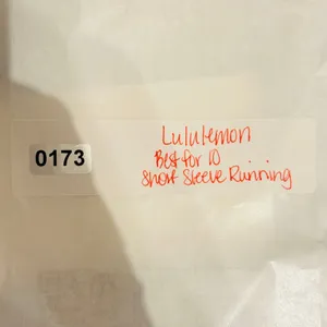 173 | Lululemon (Best For) Sz 10 Women Short Sleeve Running Athletic Top Orange‎ thumbnail 5