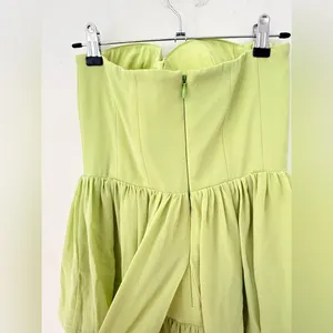 Lovers and Friends Hattie Green Tiered Strapless Maxi Gown Size Small thumbnail 10