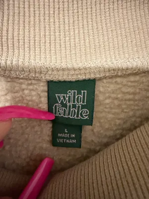 Wild Fable mock neck bow sweat shirt Sz L thumbnail 3