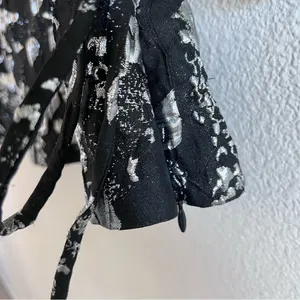 Jonathan Simkhai Taylor Wrap‎ Top Metallic Black Size 12 thumbnail 4