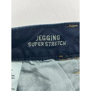 American Eagle Outfitters Super Stretch Raw Hem Shorts Women 12 Dark Wash thumbnail 6