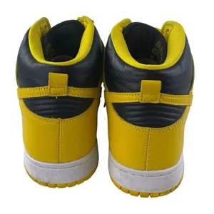 Nike Dunk High Goldenrod Men's Yellow Black Leather Basketball Sneakers Shoes 12 thumbnail 3