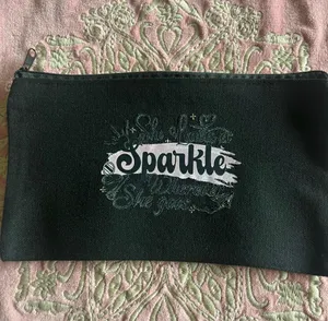 Makeup & Accessories Small Canvas Zipper Bag Size 5.1 by 8.3 inches NWT thumbnail 1
