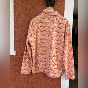 Simply Southern NWT Size Large Sunflower Print Quart Snap Fleece Pullover thumbnail 3