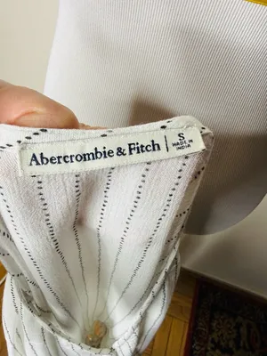 Abercrombie White and Black Striped Wrap Front Bodysuit thumbnail 4