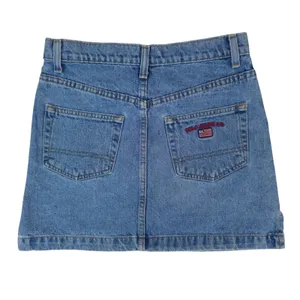 Polo Jeans Co‎ Ralph Lauren Denim Mini Skirt Womens 4 Blue Side Slit Y2K 90s thumbnail 2
