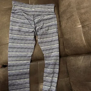 Blue Patterned Leggings and Colorful Sports Bra thumbnail 3