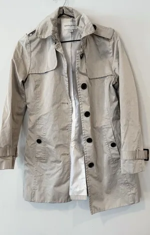 Banana Republic Trench Coat Classic Beige Size Medium thumbnail 1