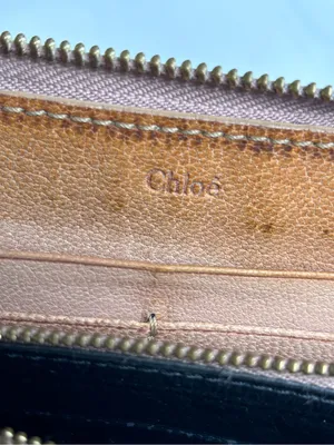 Chloé Eclipse Zip Around Continental Wallet Vintage Tan Leather Gold Hardware thumbnail 10