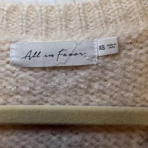 All In Favor Cable Knit Ribbon Cardigan Beige Black Lace Up XS LT21358-001 thumbnail 3