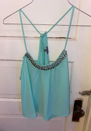 Teal Sheer Tank thumbnail 1