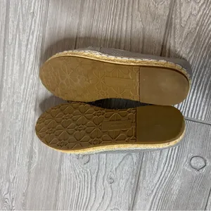 Kate‎ Spade Gianna perforated silver espadrilles sz 7.5 thumbnail 6
