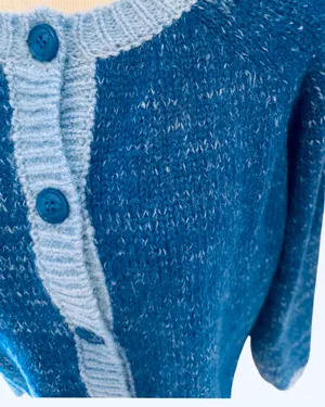 NWT Princess Polly Bright Blue Button Front Cardigan Sweater L thumbnail 6